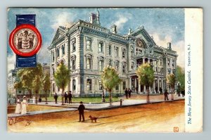 Trenton NJ- New Jersey, The New Jersey State Capitol, Outside, Vintage Postcard 