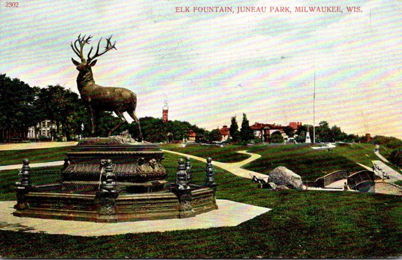 Wisconsin Milwaukee Juneau Park Elk Fountain