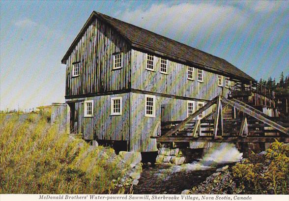 Canada McDonald Brothers' Water-Powered Sawmill Sherbrooke Village Nova Scotia