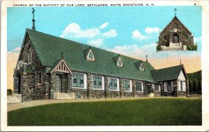 Historic Church Nativity Building Cross White Mountains New Hampshire Postcard 