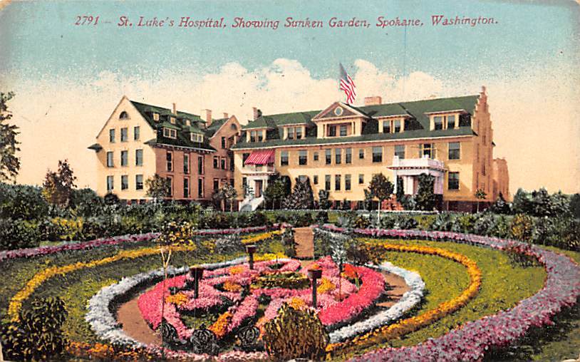 St Lukes Hospital Sunken Garden Spokane, Washington USA United States