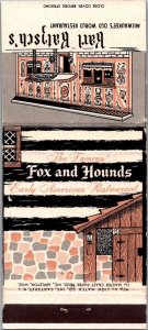 Karl Ratzsch's Milwaukee WI Fox and Hounds Holy Hill Wisconsin Matchbook MB4