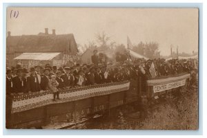 c1910's Corn Festival Patriotic Perry Missouri MO RPPC Photo Antique Postcard 