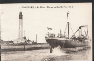 France Postcard - Dunkerque - Le Phare - Navire Quittant Le Port  RS4707