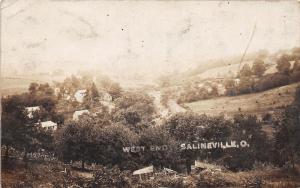 E92/ Salineville Ohio RPPC Postcard Columbiana 1909 West End Birdseye Homes 20