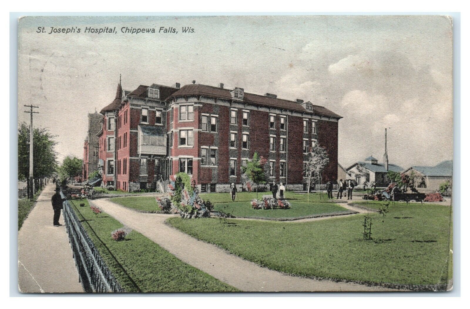 Postcard St Joseph s Hospital Chippewa Falls Wisconsin WI 1912 E12 United States Wisconsin Other Postcard