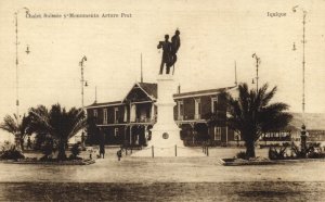 chile, IQUIQUE, Chalet Suissée y Monumento Arturo Prat (1910s) Postcard