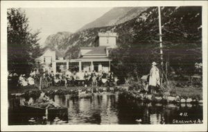 Skagway AK Pullen House Event c1920 Real Photo Postcard