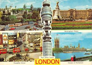 BR91482 london post office tower houses of parliament piccadilly circus  uk