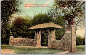 1912 Stuyvesant Ave. Entrance Cadwalader Park Trenton New Jersey Posted Postcard