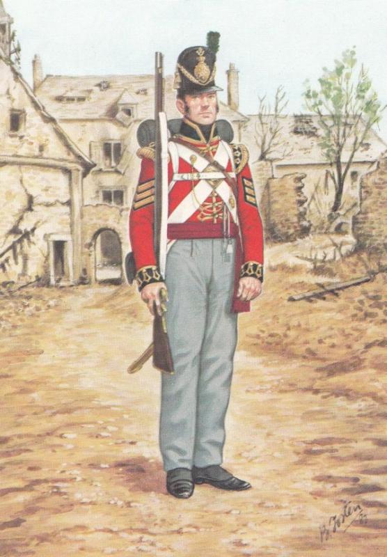 Sergeant Grenadier Guard 1815 Foot Guards Military Uniform Postcard