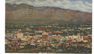 Postcar City Tucson Seen from A Mountain Arizona AZ 1955