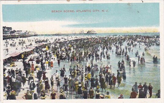 Beach Scene Atlantic City New Jersey