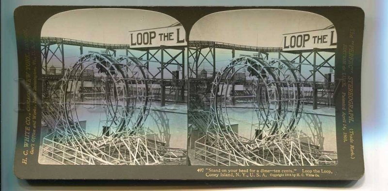 272063 USA New Tork coney Island Loop the Loop 1904 y STEREO
