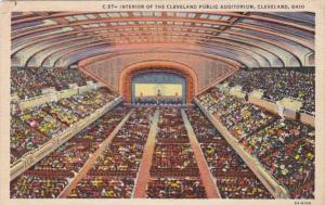 Ohio Cleveland Interior Of The Public Auditorium 1950