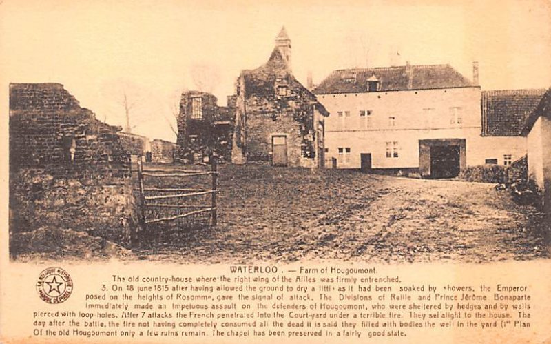 Farm of Hougoumont Waterloo Belgium Unused 