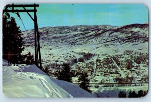 1975 Rabbit Ears Pass Colorado CO Postcard Steamboat Springs Winter Top Ski Tow