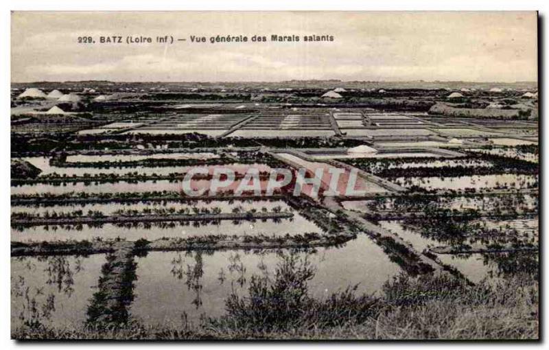 Old Postcard Batz General view of the salt marshes