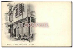 Old Postcard Rennes La Maison Du Gueselin