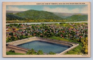 J87/ Toronto Ohio Postcard Linen Birdseye From Nob Homes Stores 1340