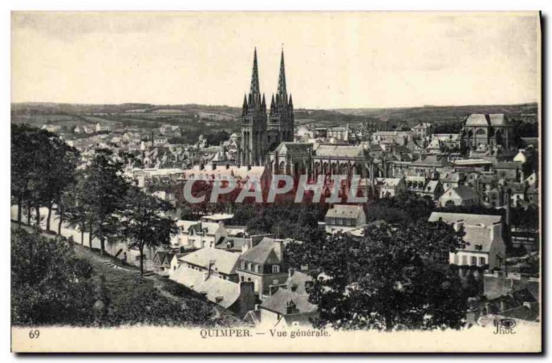 Old Postcard Quimper General view