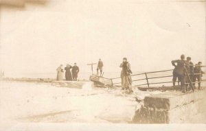 RPPC Winthrop Beach, MA Suffolk County c1910s Vintage Postcard