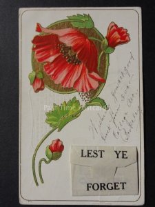 Art Nouveau Poppies PC - LEST YE FORGET Calendar Pull-out 1908, Donate to R.B.L.