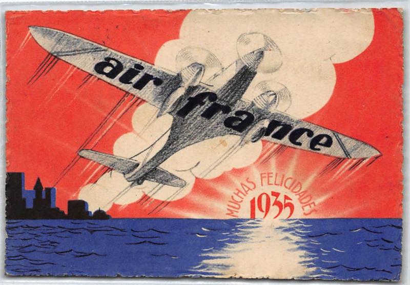 URUGUAY : air france, muchas felicidades 1935 - tres bon etat