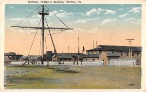 Norfolk Virginia birds eye view Berkley Training Station antique pc Z20906