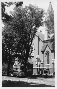 J75/ Greenville Michigan RPPC Postcard c1950s Congregational Church 169