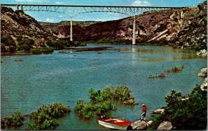 Vtg Pecos River Bridge between Del Rio & Sanderson Comstock Texas TX Postcard