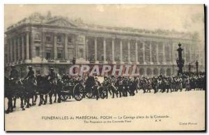 Old Postcard Funerals of Marechal Foch The procession Place de la Concorde Paris