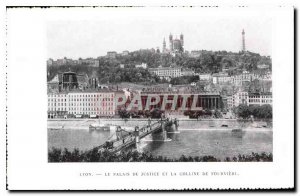 Postcard Old Lyon Courthouse and the Hill of Fourviere