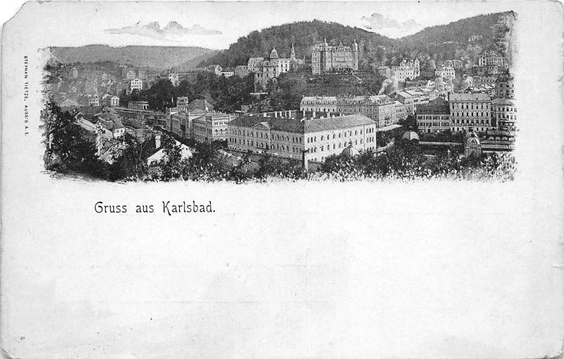 BG24782 corner cut gruss aus karlsbad karlovy vary  czech republic