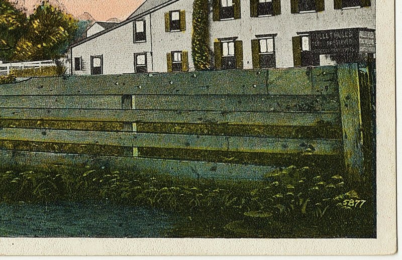 1915 Gettysburg PA Bullet Holes in Fence Baltimore Lefever St Civil War Postcard / HipPostcard