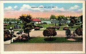 View Overlooking Wenonah Park, Bay City MI Vintage Postcard G07