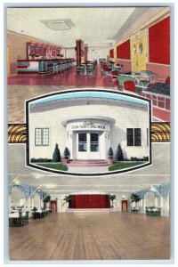 Burlington Wisconsin Postcard Ligget Royal Palm Club Resort Hotel Multiview 1940