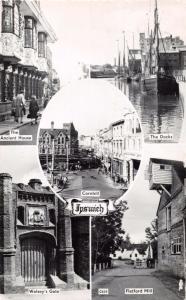 IPSWICH SUFFOLK UK SOUVENIR MULTI IMAGE PHOTO POSTCARD