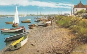 Overy Staithe Norfolk Boat Ship 1970s Photo Postcard
