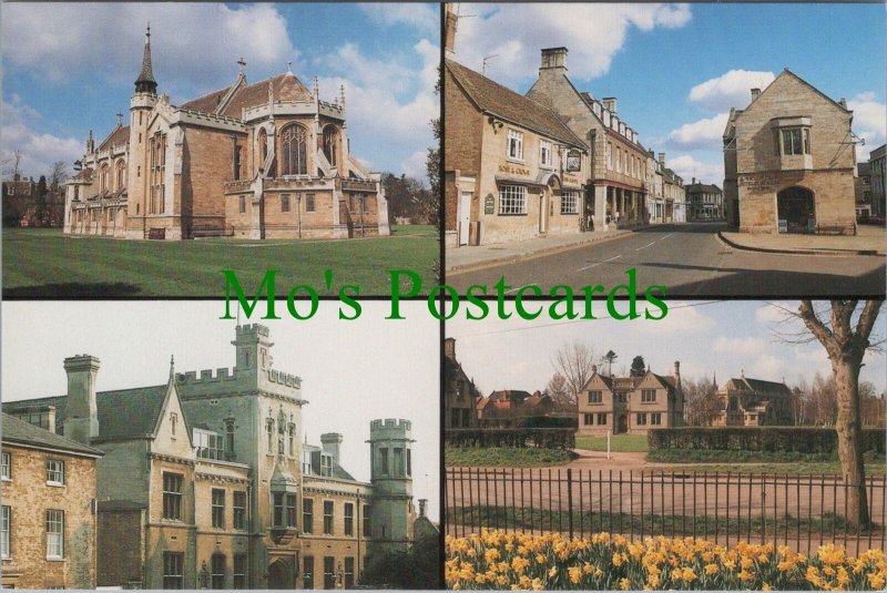 Northamptonshire Postcard - Oundle School, Market Place & Bookshop RR19870