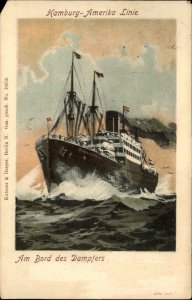 Hamburg-Amerika Line Steamship PENNSYLVANIA #19656 Used Postcard