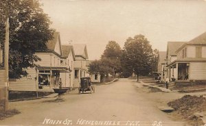 Hensonville NY Dirt Street Storefront Photographers Truck Front of Store RPPC