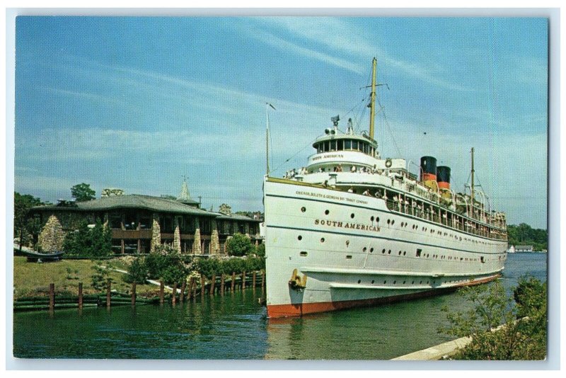 c1960's The Georgian Bay Line Sister Ships S.S. North & South American Postcard
