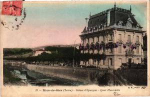 CPA RIVE-de-GIER - Caisse d'Épargne - Quai Fleurdelix (510272)
