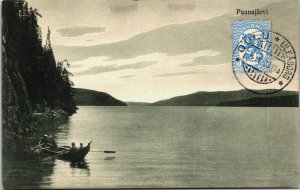 Russia Paanajärvi Panzero Karelië Vintage Postcard C064