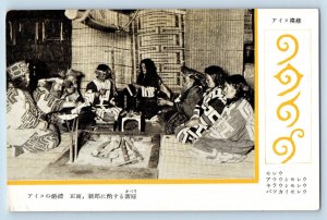 Japan Postcard View of Tradition of Ainu Tribe c1940's Vintage Posted