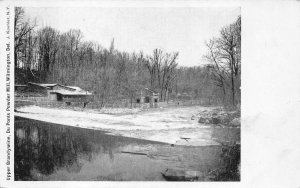 UPPER BRANDYWINE DU PONTS POWDER MILL WILMINGTON DELAWARE POSTCARD (c. 1905)