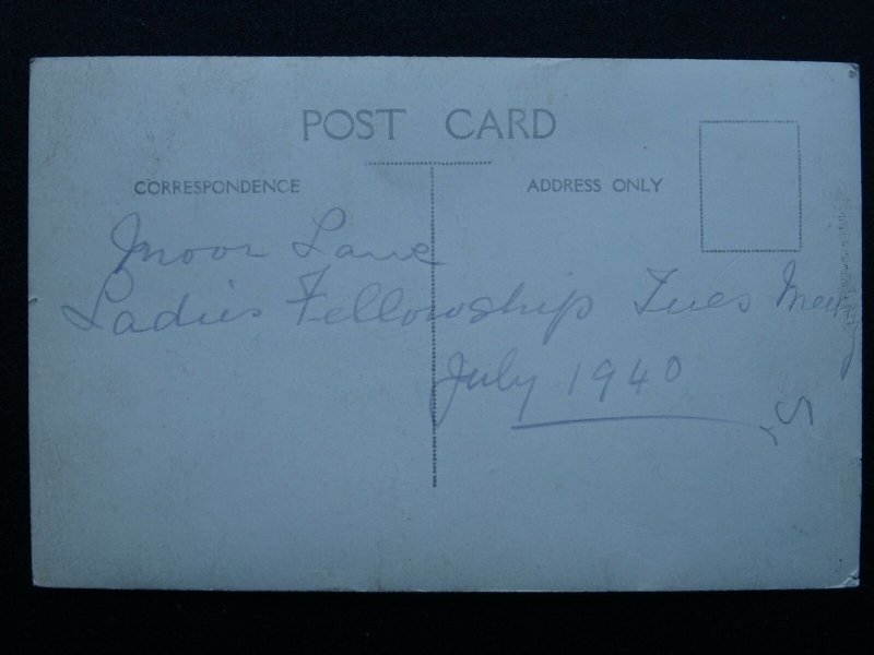 Liverpool Formby, Portrait MOOR LANE LADIES FELLOWSHIP WW2 July 1940 RP Postcard