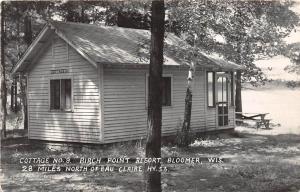 D53/ Eau Claire Bloomer Wisconsin Wi RPPC Photo Postcard 50s Birch Point Resort