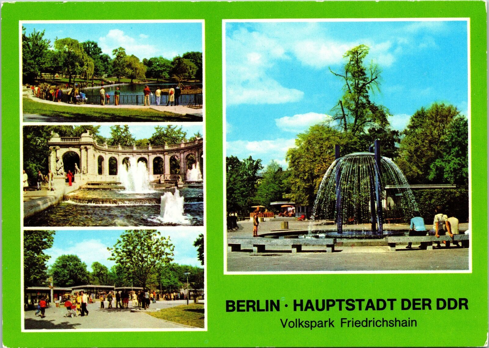 Vintage Continental Size Postcard Multi-Views of Berlin Capital of East ...